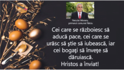 Mesajul De Paște Al Primarului Comunei Fălciu, Neculai Moraru Fălciu
